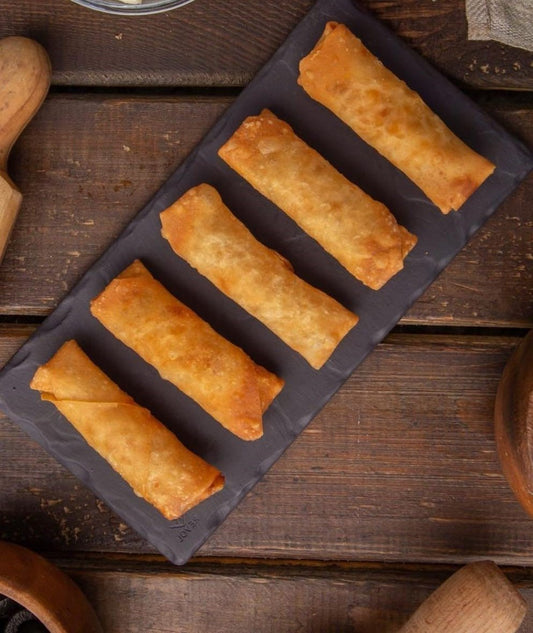 Frozen Spring Roll Pizza Ready for Frying